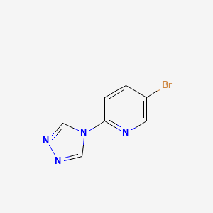 molecular formula C8H7BrN4 B1437500 5-Bromo-4-methyl-2-(4H-1,2,4-triazol-4-YL)pyridine CAS No. 1060817-70-0
