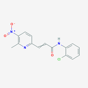 molecular formula C15H12ClN3O3 B14375022 N-(2-Chlorophenyl)-3-(6-methyl-5-nitropyridin-2-yl)prop-2-enamide CAS No. 89862-08-8
