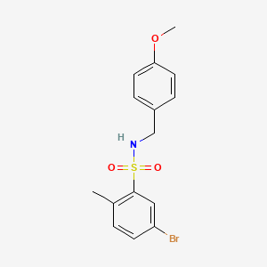 5-bromo-N-(4-methoxybenzyl)-2-methylbenzenesulfonamide