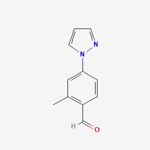 molecular formula C11H10N2O B1437505 2-Methyl-4-(1H-pyrazol-1-yl)benzaldehyde CAS No. 1015845-89-2