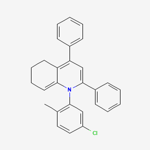 molecular formula C28H24ClN B14375051 Quinoline, 1-(5-chloro-2-methylphenyl)-1,5,6,7-tetrahydro-2,4-diphenyl- CAS No. 89409-28-9