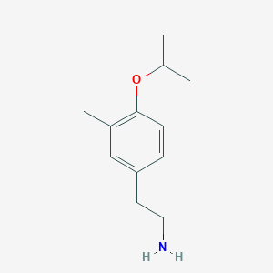 molecular formula C12H19NO B14375056 2-{3-Methyl-4-[(propan-2-yl)oxy]phenyl}ethan-1-amine CAS No. 88655-06-5