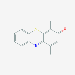 molecular formula C14H11NOS B14375078 1,4-Dimethyl-3h-phenothiazin-3-one CAS No. 91024-47-4