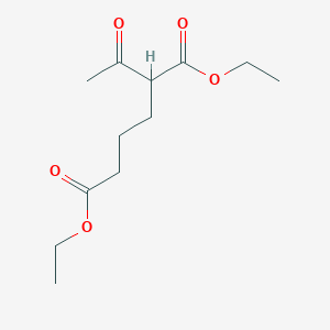molecular formula C12H20O5 B14375130 Hexanedioic acid, 2-acetyl-, diethyl ester CAS No. 90124-78-0