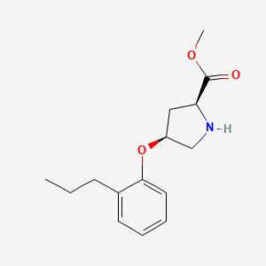 molecular formula C15H21NO3 B1437514 Methyl (2S,4S)-4-(2-propylphenoxy)-2-pyrrolidinecarboxylate CAS No. 1217634-31-5
