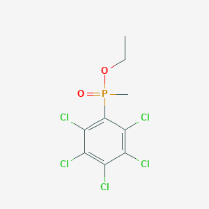 molecular formula C9H8Cl5O2P B14375171 Ethyl methyl(pentachlorophenyl)phosphinate CAS No. 91173-27-2