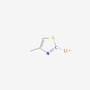 molecular formula C4H4LiNS B14375228 lithium;4-methyl-2H-1,3-thiazol-2-ide CAS No. 89602-38-0