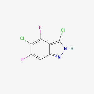 molecular formula C7H2Cl2FIN2 B1437525 3,5-dichloro-4-fluoro-6-iodo-2H-indazole CAS No. 1000341-62-7