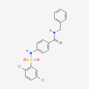 molecular formula C20H16Cl2N2O3S B14375252 N-Benzyl-4-[(2,5-dichlorobenzene-1-sulfonyl)amino]benzamide CAS No. 88522-34-3