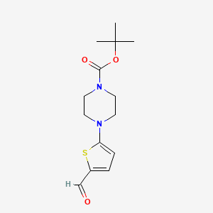 molecular formula C14H20N2O3S B1437528 Tert-butyl 4-(5-formylthiophen-2-yl)piperazine-1-carboxylate CAS No. 623588-30-7