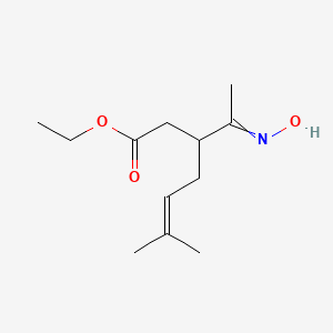 molecular formula C12H21NO3 B14375285 Ethyl 3-(N-hydroxyethanimidoyl)-6-methylhept-5-enoate CAS No. 89849-61-6