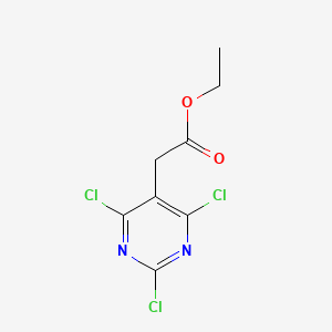 molecular formula C8H7Cl3N2O2 B1437529 Ethyl 2-(2,4,6-trichloropyrimidin-5-yl)acetate CAS No. 889944-72-3