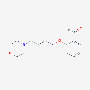 molecular formula C15H21NO3 B1437531 2-[4-(4-Morpholinyl)butoxy]benzaldehyde CAS No. 82625-41-0