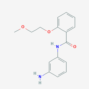 molecular formula C16H18N2O3 B1437532 N-(3-Aminophenyl)-2-(2-methoxyethoxy)benzamide CAS No. 1020722-80-8