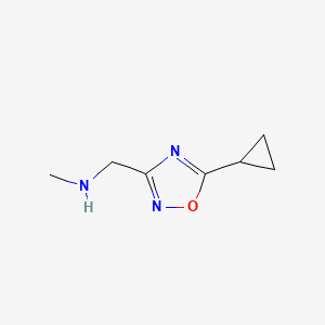 1-(5-Cyclopropyl-1,2,4-oxadiazol-3-yl)-N-methylmethanamine