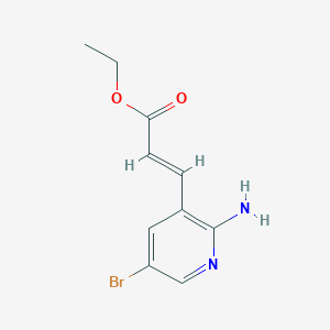 molecular formula C10H11BrN2O2 B1437543 (E)-Ethyl 3-(2-amino-5-bromopyridin-3-YL)acrylate CAS No. 943419-35-0