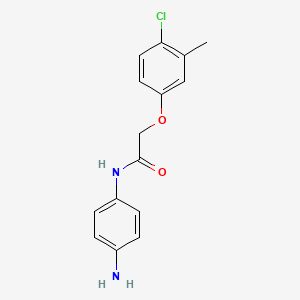 molecular formula C15H15ClN2O2 B1437544 N-(4-aminophenyl)-2-(4-chloro-3-methylphenoxy)acetamide CAS No. 1019352-99-8