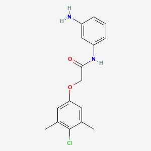 molecular formula C16H17ClN2O2 B1437545 N-(3-Aminophenyl)-2-(4-chloro-3,5-dimethylphenoxy)acetamide CAS No. 1020056-06-7