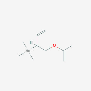 molecular formula C10H22OSn B14375471 Trimethyl{1-[(propan-2-yl)oxy]but-3-en-2-yl}stannane CAS No. 89358-33-8