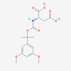 molecular formula C16H21NO8 B14375479 N-({[2-(3,5-Dimethoxyphenyl)propan-2-yl]oxy}carbonyl)-L-aspartic acid CAS No. 90159-87-8