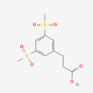 B1437548 3-(3,5-Bis-methanesulfonyl-phenyl)propionic acid CAS No. 1040682-15-2