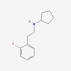 B1437551 N-[2-(2-fluorophenyl)ethyl]cyclopentanamine CAS No. 1019577-12-8