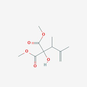 molecular formula C10H16O5 B14375512 Dimethyl hydroxy(3-methylbut-3-en-2-yl)propanedioate CAS No. 90161-01-6