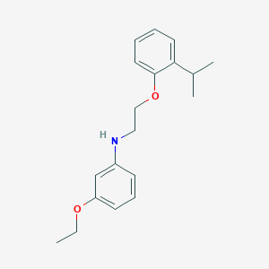 molecular formula C19H25NO2 B1437552 3-Ethoxy-N-[2-(2-isopropylphenoxy)ethyl]aniline CAS No. 1040684-90-9