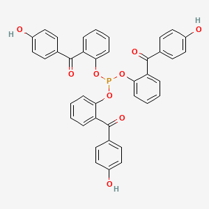 molecular formula C39H27O9P B14375525 Tris[2-(4-hydroxybenzoyl)phenyl] phosphite CAS No. 90317-59-2