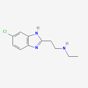 molecular formula C11H14ClN3 B1437553 N-[2-(5-氯-1H-苯并咪唑-2-基)乙基]-N-乙胺 CAS No. 933682-41-8
