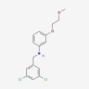 B1437555 N-(3,5-Dichlorobenzyl)-3-(2-methoxyethoxy)aniline CAS No. 1040686-73-4