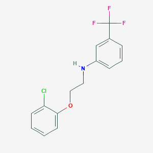 molecular formula C15H13ClF3NO B1437556 N-[2-(2-Chlorophenoxy)ethyl]-3-(trifluoromethyl)aniline CAS No. 1040685-01-5