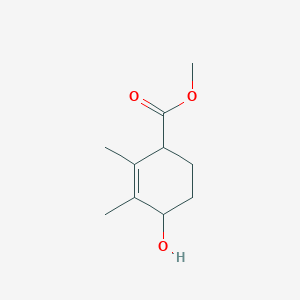 molecular formula C10H16O3 B14375571 Methyl 4-hydroxy-2,3-dimethylcyclohex-2-ene-1-carboxylate CAS No. 91057-39-5