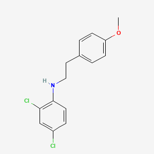 molecular formula C15H15Cl2NO B1437559 2,4-Dichloro-N-(4-methoxyphenethyl)aniline CAS No. 1040689-39-1