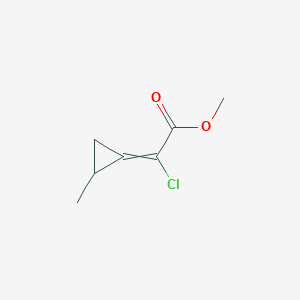 molecular formula C7H9ClO2 B14375605 Methyl chloro(2-methylcyclopropylidene)acetate CAS No. 89879-07-2