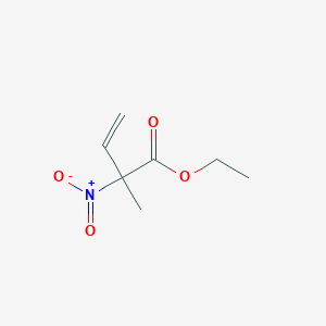 molecular formula C7H11NO4 B14375621 Ethyl 2-methyl-2-nitrobut-3-enoate CAS No. 90685-76-0