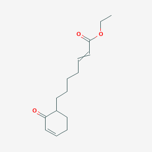 molecular formula C15H22O3 B14375645 Ethyl 7-(2-oxocyclohex-3-EN-1-YL)hept-2-enoate CAS No. 90122-57-9