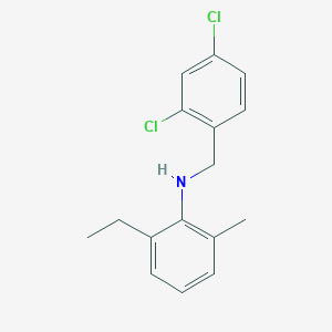 molecular formula C16H17Cl2N B1437565 N-(2,4-Dichlorobenzyl)-2-ethyl-6-methylaniline CAS No. 1040684-15-8