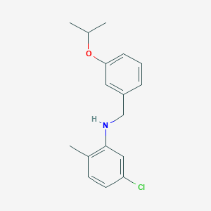 molecular formula C17H20ClNO B1437566 5-Chloro-N-(3-isopropoxybenzyl)-2-methylaniline CAS No. 1040685-43-5