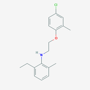 B1437568 N-[2-(4-Chloro-2-methylphenoxy)ethyl]-2-ethyl-6-methylaniline CAS No. 1040684-31-8
