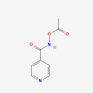 molecular formula C8H8N2O3 B14375691 Hydroxylamine, O-acetyl-N-isonicotinoyl- CAS No. 89970-85-4