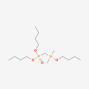 molecular formula C15H35O4PSi B14375724 Dibutyl {[butoxy(dimethyl)silyl]methyl}phosphonate CAS No. 90261-41-9