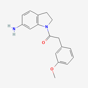 molecular formula C17H18N2O2 B1437573 1-(6-amino-2,3-dihydro-1H-indol-1-yl)-2-(3-methoxyphenyl)ethan-1-one CAS No. 1021135-13-6