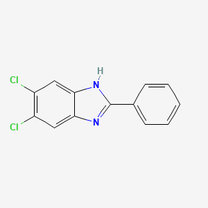 molecular formula C13H8Cl2N2 B14375733 5,6-Dichloro-2-phenyl-1H-benzimidazole CAS No. 90300-22-4