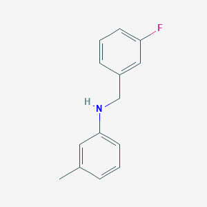 molecular formula C14H14FN B1437575 N-(3-Fluorobenzyl)-3-methylaniline CAS No. 1021025-39-7