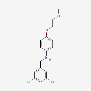 B1437583 N-(3,5-Dichlorobenzyl)-4-(2-methoxyethoxy)aniline CAS No. 1040693-56-8