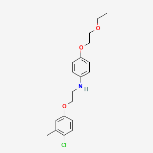 molecular formula C19H24ClNO3 B1437584 N-[2-(4-Chloro-3-methylphenoxy)ethyl]-4-(2-ethoxyethoxy)aniline CAS No. 1040686-99-4