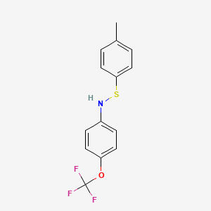 molecular formula C14H12F3NOS B14375857 N-[(4-Methylphenyl)sulfanyl]-4-(trifluoromethoxy)aniline CAS No. 88693-55-4