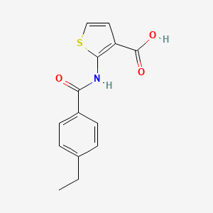 molecular formula C14H13NO3S B1437589 2-(4-Ethylbenzamido)thiophene-3-carboxylic acid CAS No. 1019449-40-1