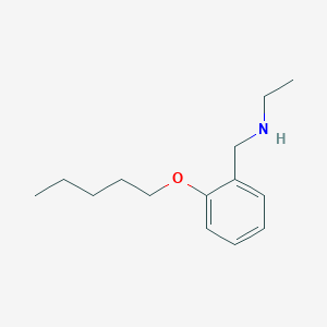 B1437592 N-[2-(Pentyloxy)benzyl]-1-ethanamine CAS No. 1040686-18-7